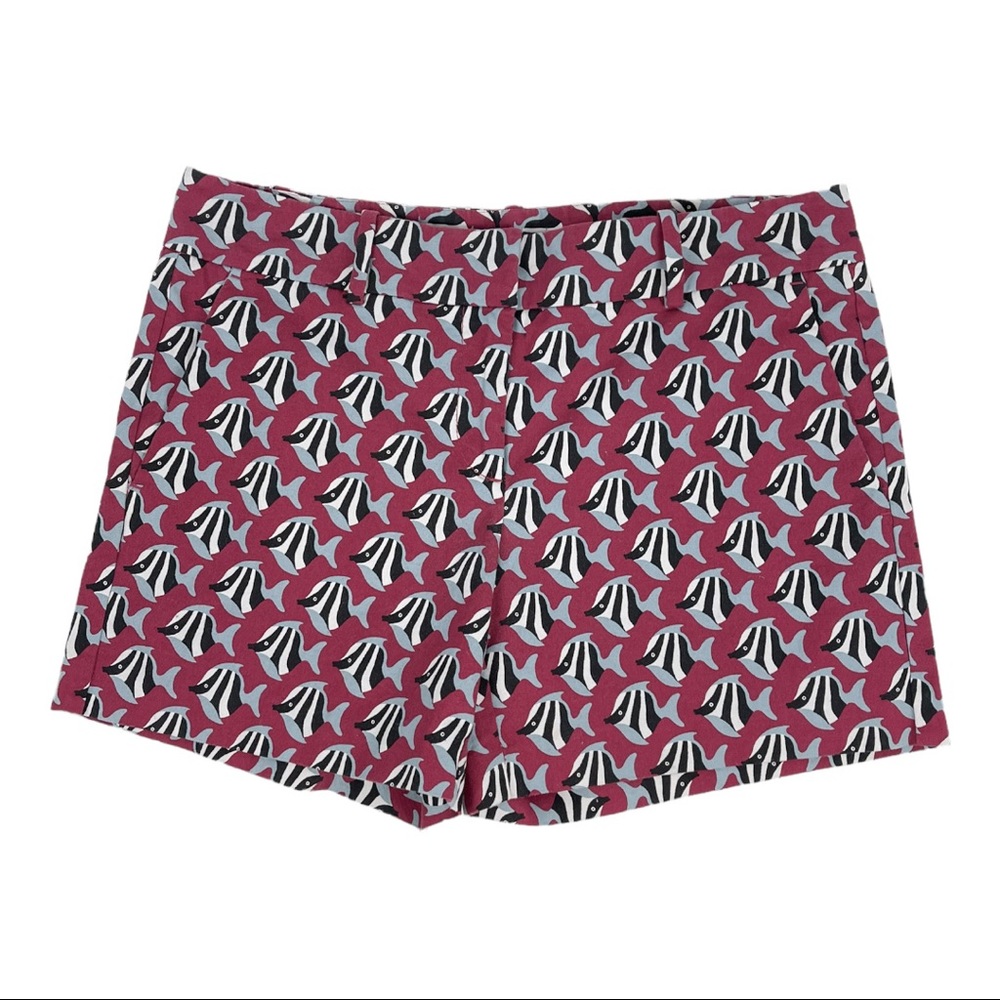 Ann Taylor Maroon Fish Shorts Size 4